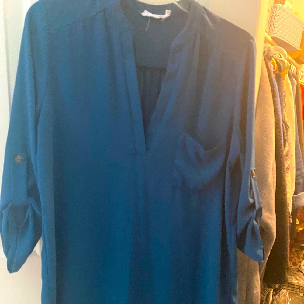 Lush tunic sheer shirt